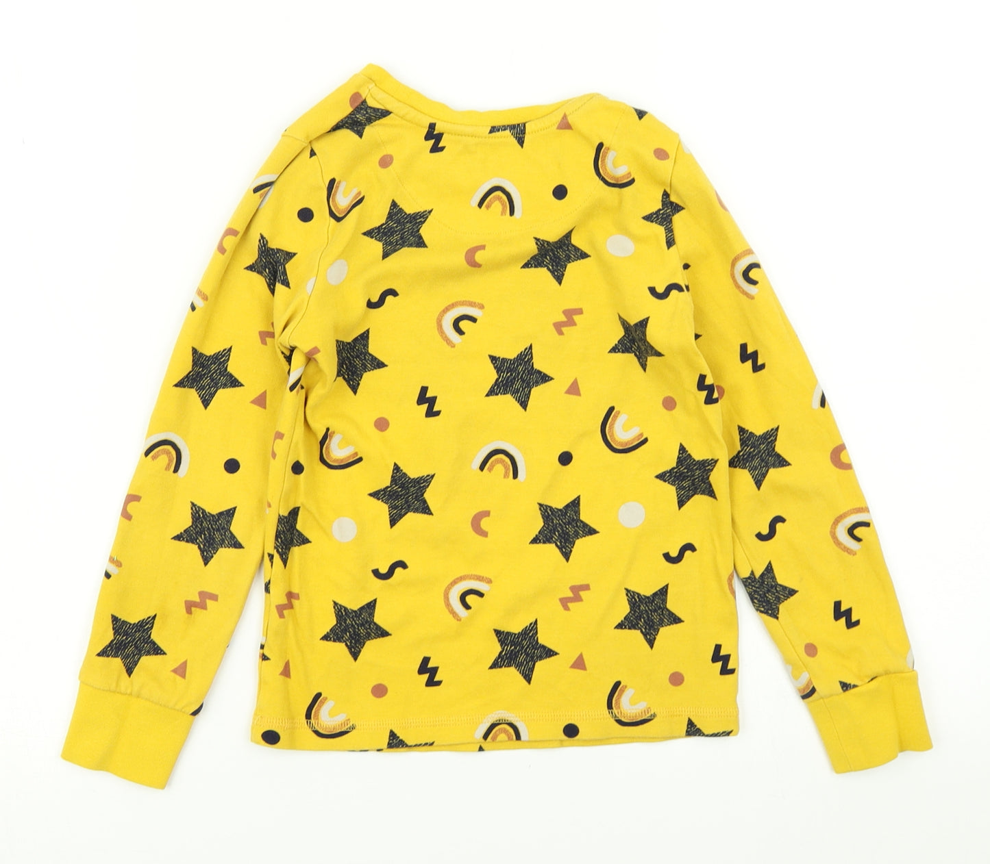 George Boys Yellow Spotted  Basic T-Shirt Size 7-8 Years  - Cuffed sleeve
