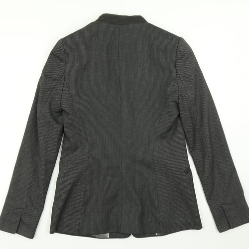 NEXT Womens Grey Striped  Jacket Blazer Size 10