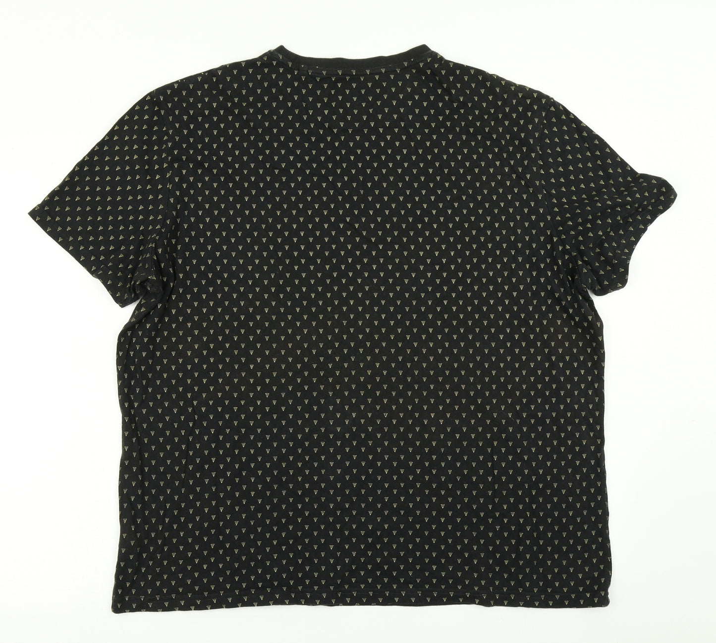 TU Mens Black Geometric   T-Shirt Size XL
