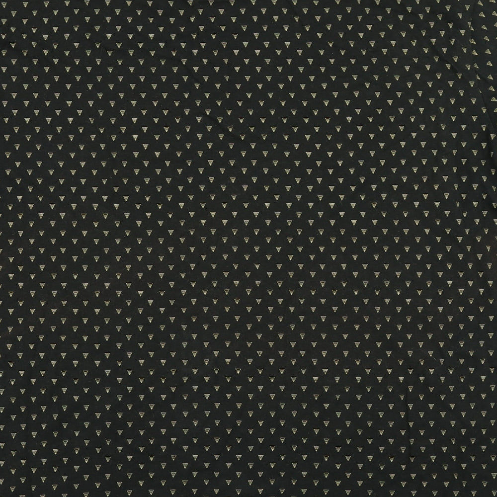 TU Mens Black Geometric   T-Shirt Size XL