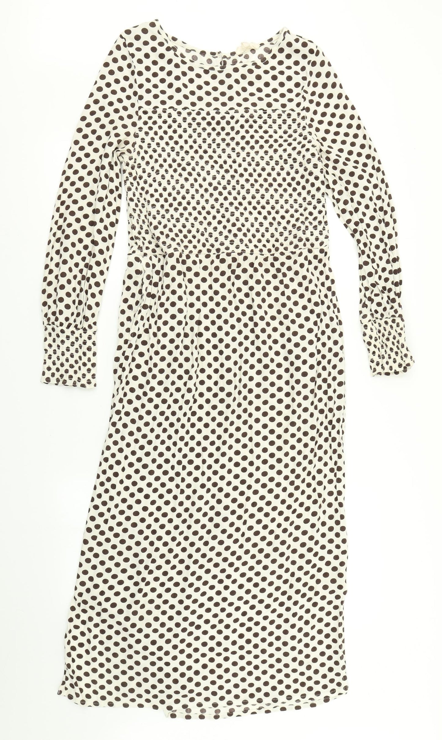 NEXT Womens White Polka Dot  Skater Dress  Size 12