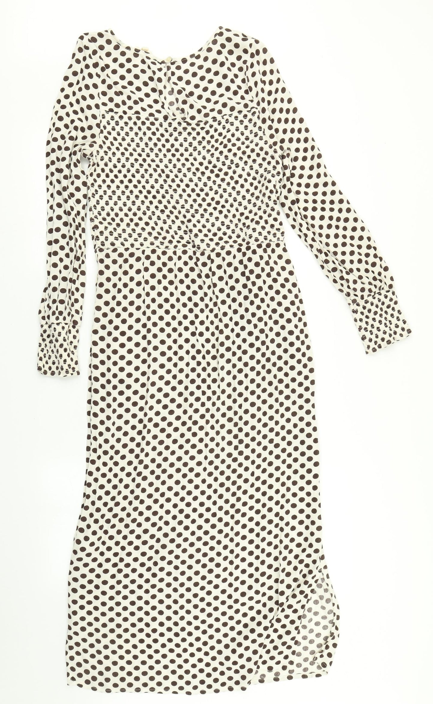 NEXT Womens White Polka Dot  Skater Dress  Size 12
