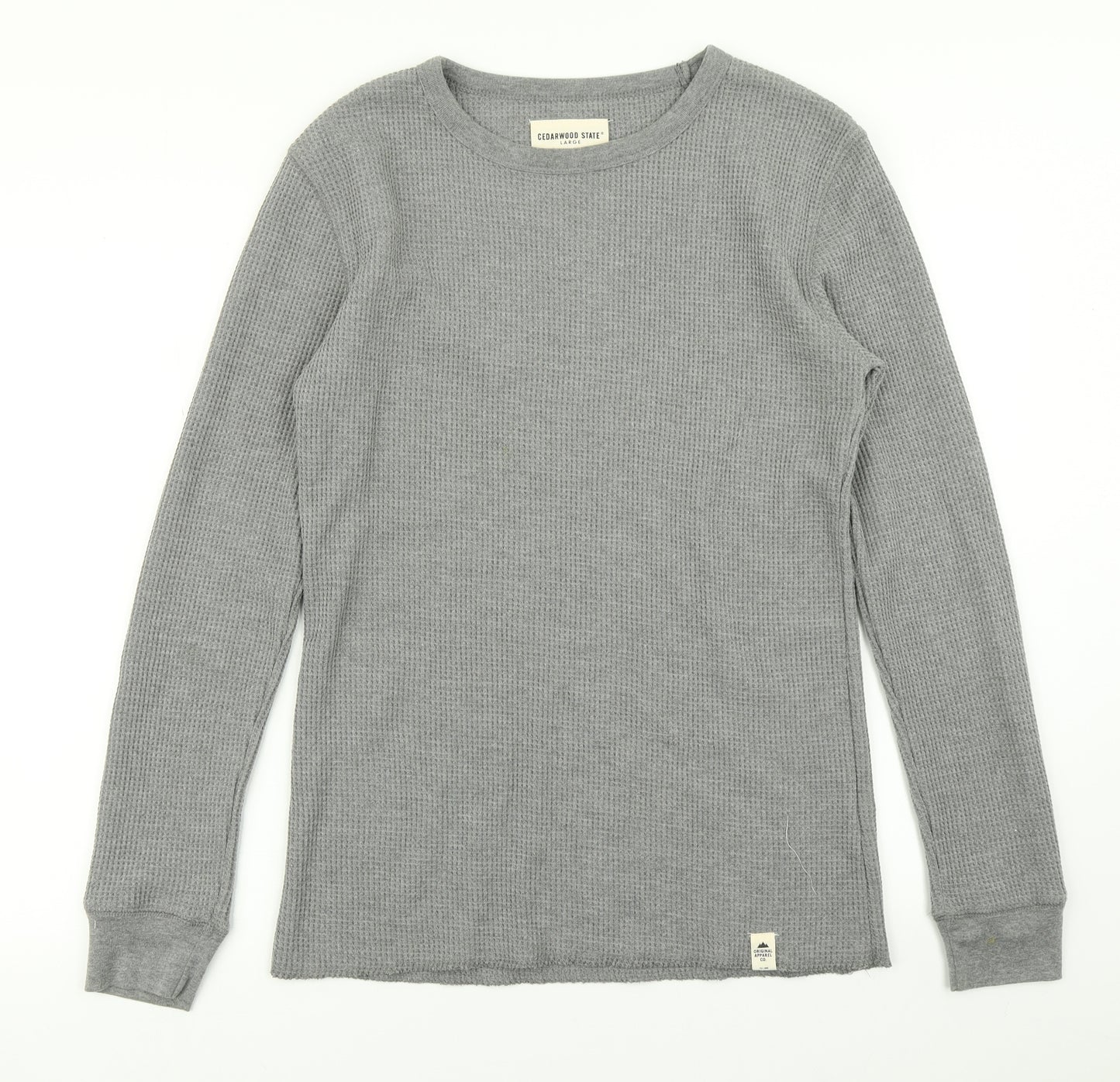 Cedar Wood State Mens Grey  Knit Pullover Jumper Size L