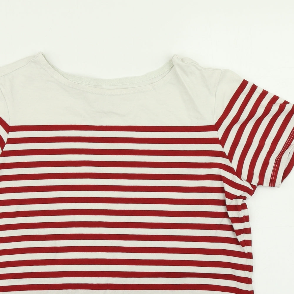 Seasalt Womens Red Striped  Basic T-Shirt Size 12