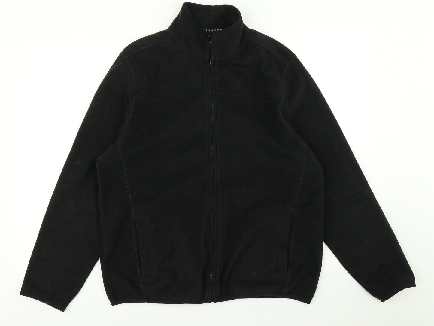 George Mens Black  Fleece Full Zip Sweatshirt Size L