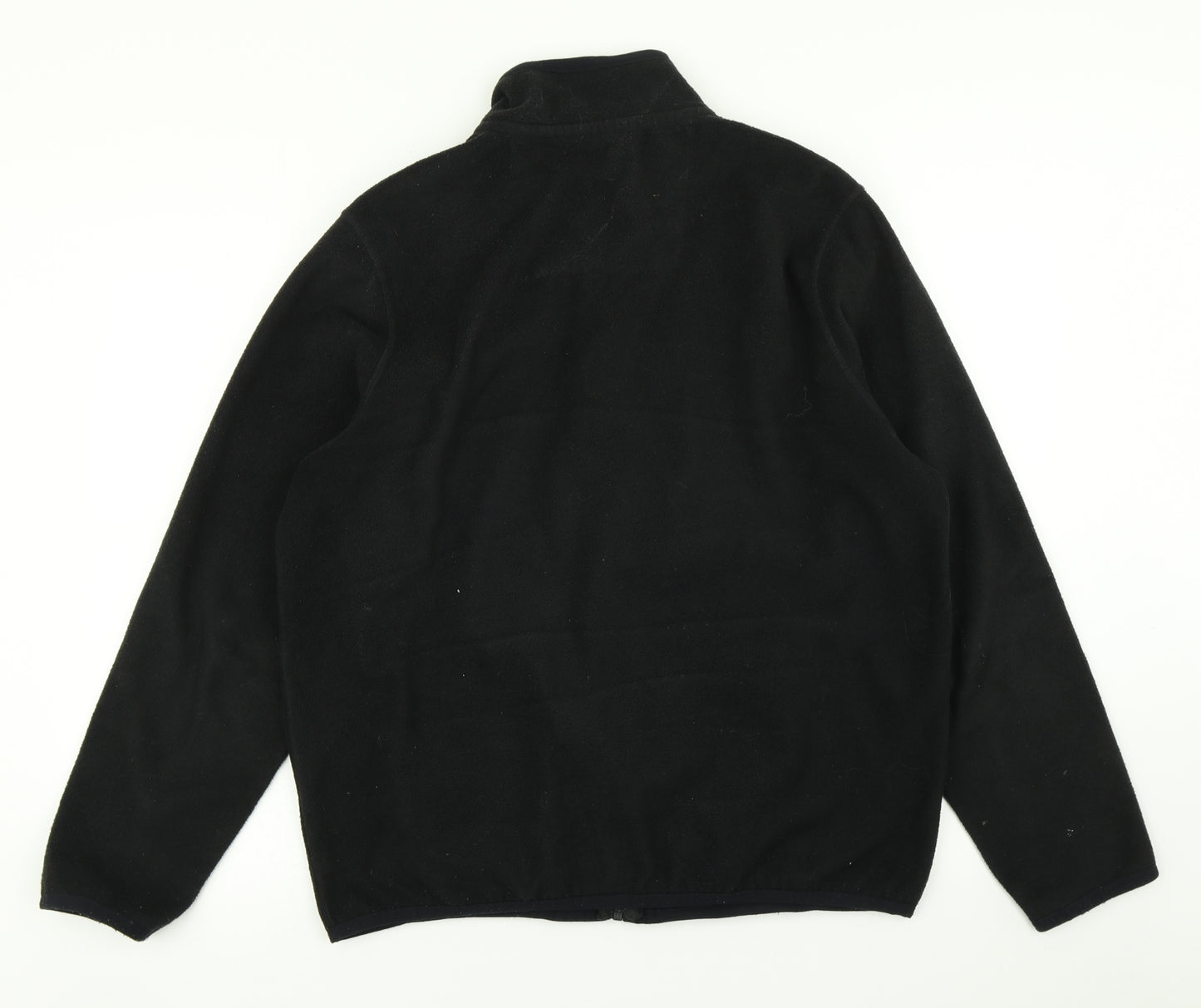 George Mens Black  Fleece Full Zip Sweatshirt Size L