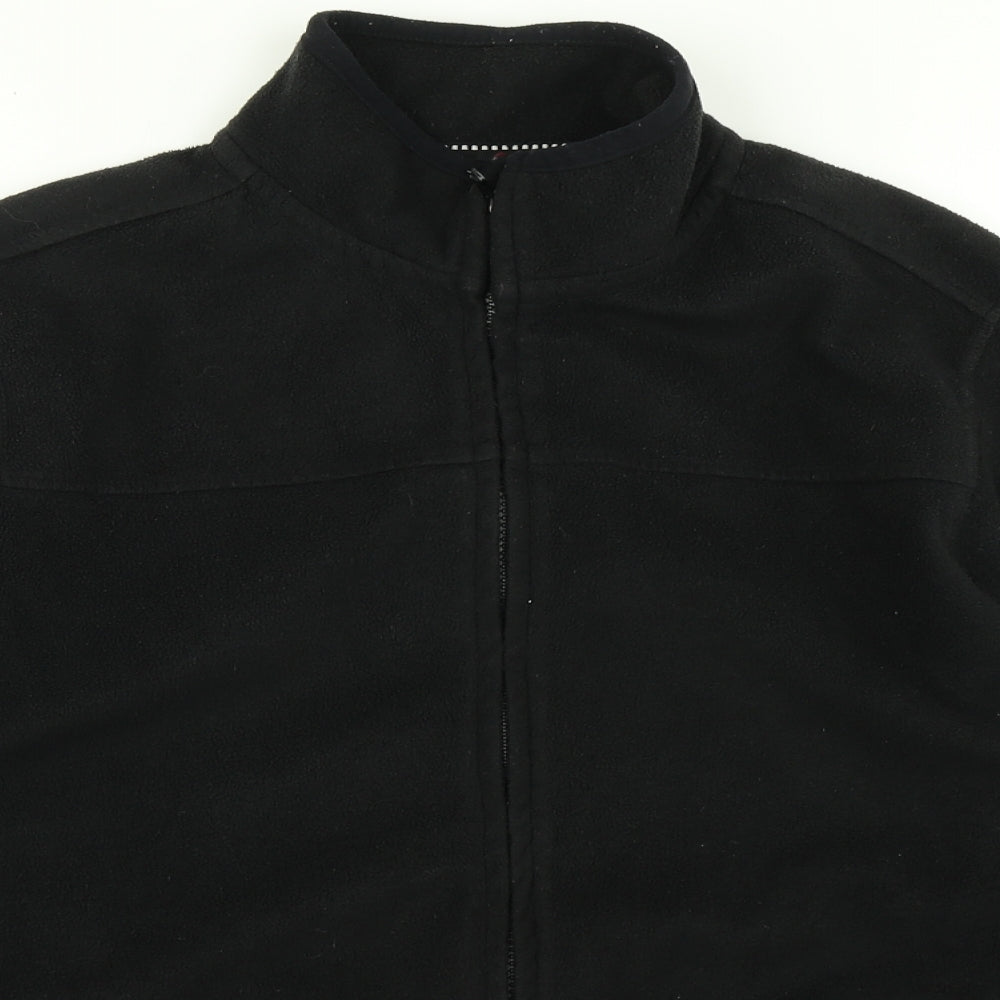 George Mens Black  Fleece Full Zip Sweatshirt Size L