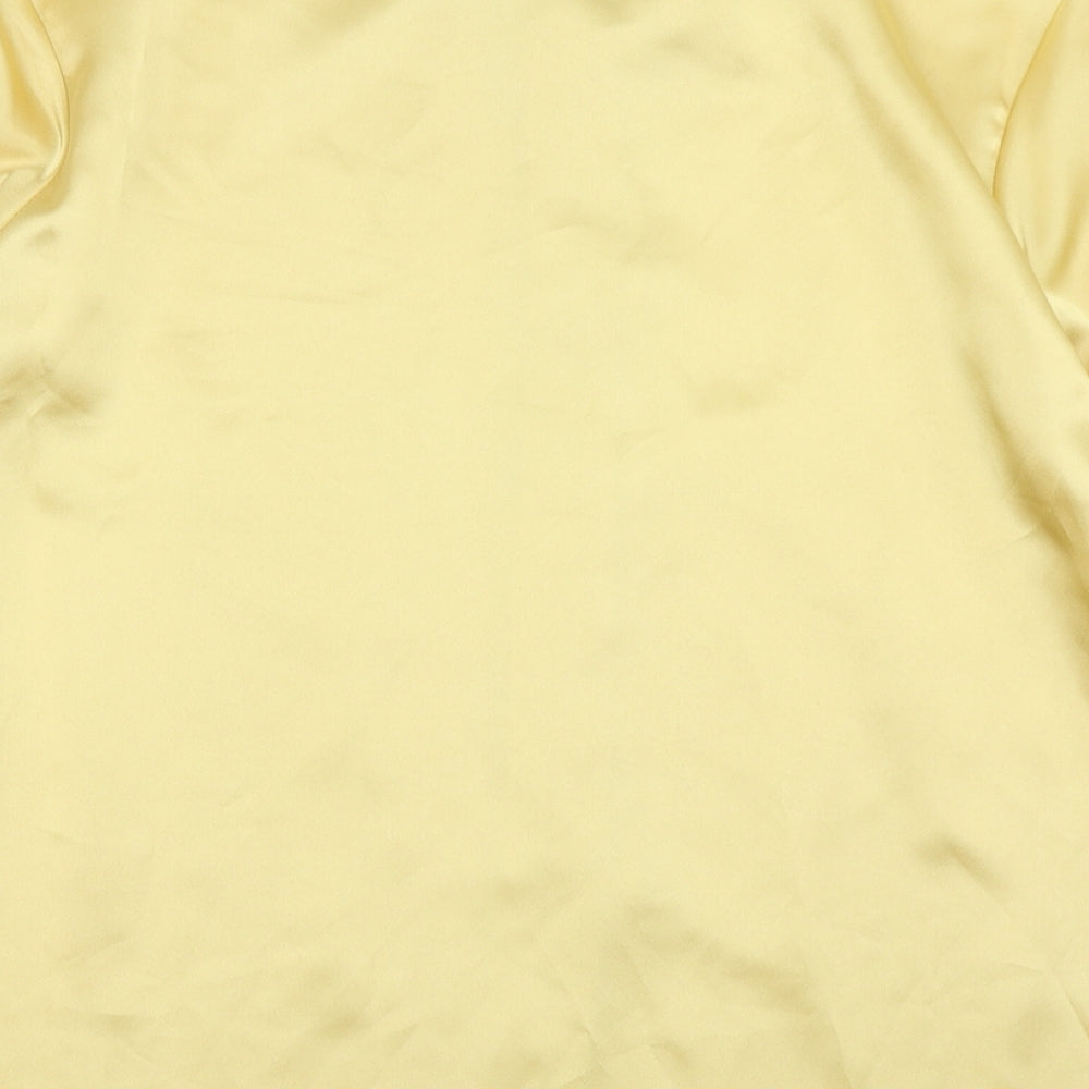 Simply Classics Womens Yellow   Basic Blouse Size 14