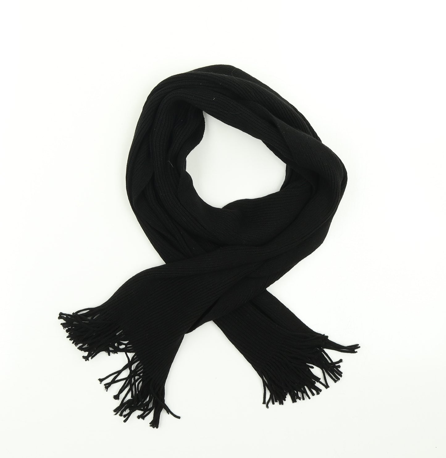 HUGO BOSS Mens Black  Knit Scarf  One Size