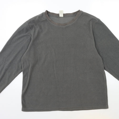 UrbanSpirit Mens Grey  Fleece Pullover Sweatshirt Size M