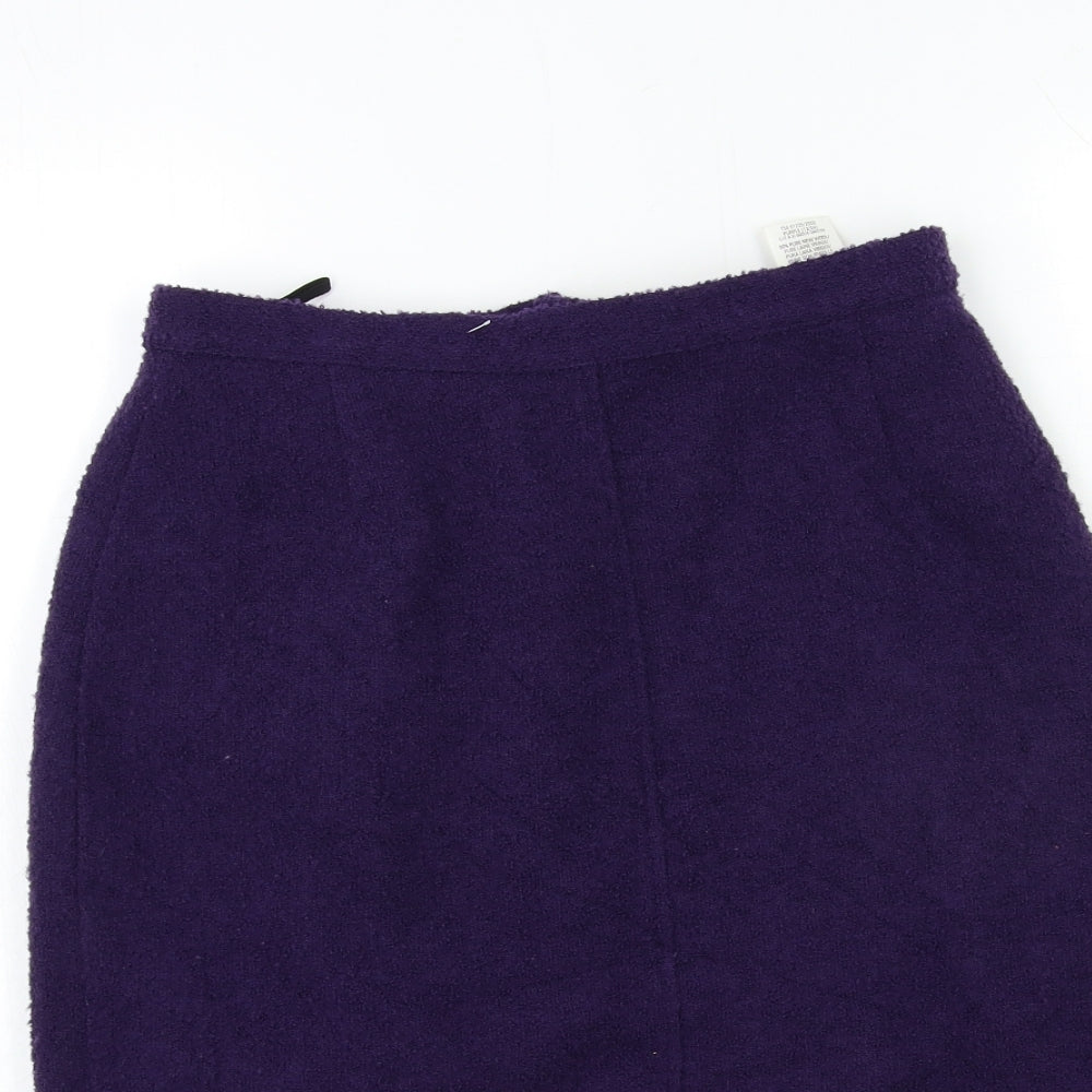 Marks and Spencer Womens Purple   Straight & Pencil Skirt Size 12