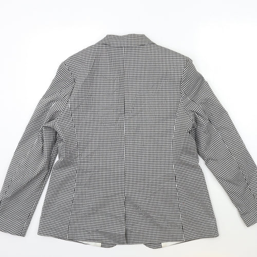 Marks and Spencer Womens Black Check  Jacket Blazer Size 14