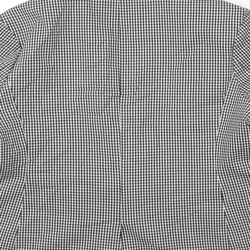 Marks and Spencer Womens Black Check  Jacket Blazer Size 14