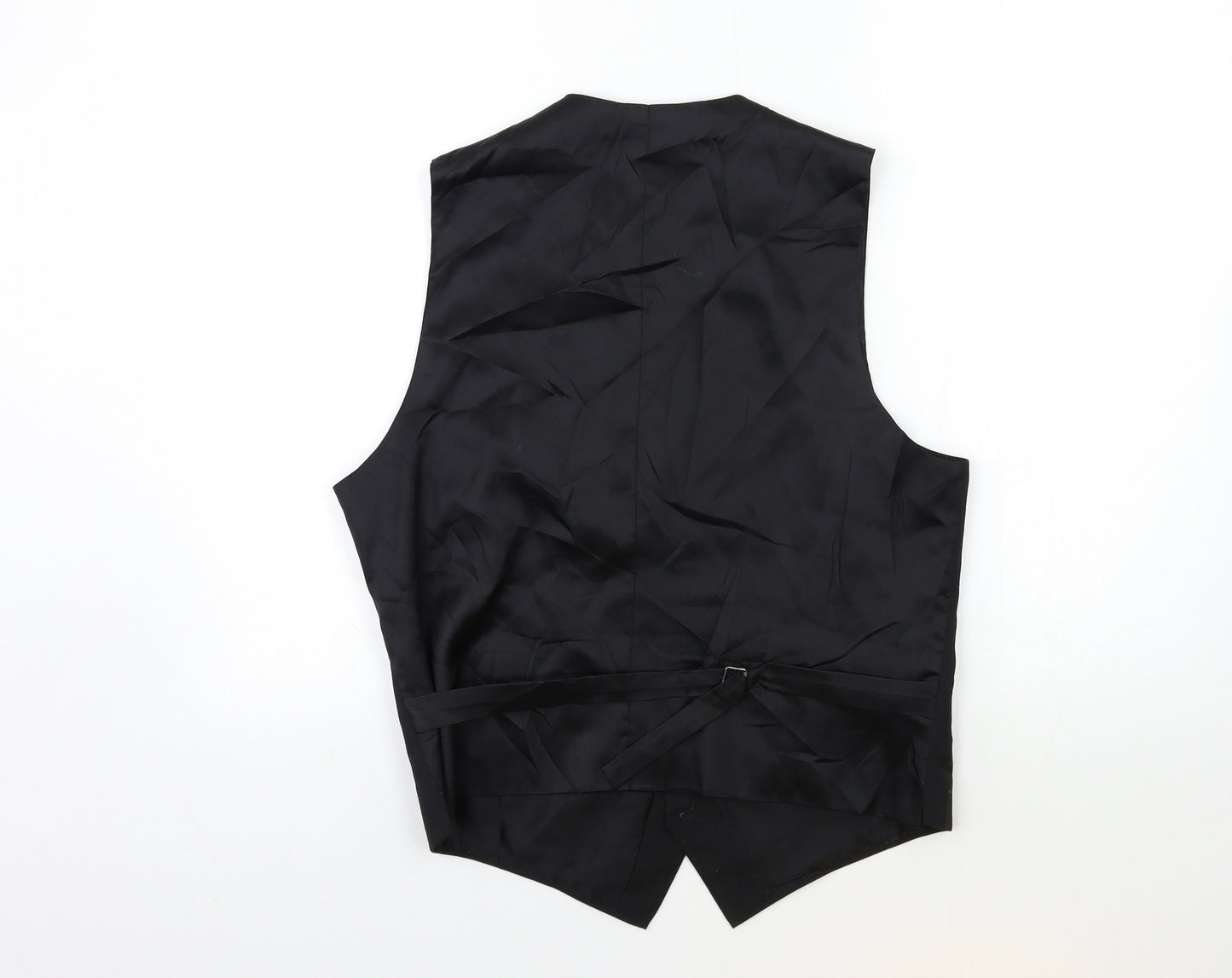 Preworn Mens Black   Jacket Suit Waistcoat Size 38