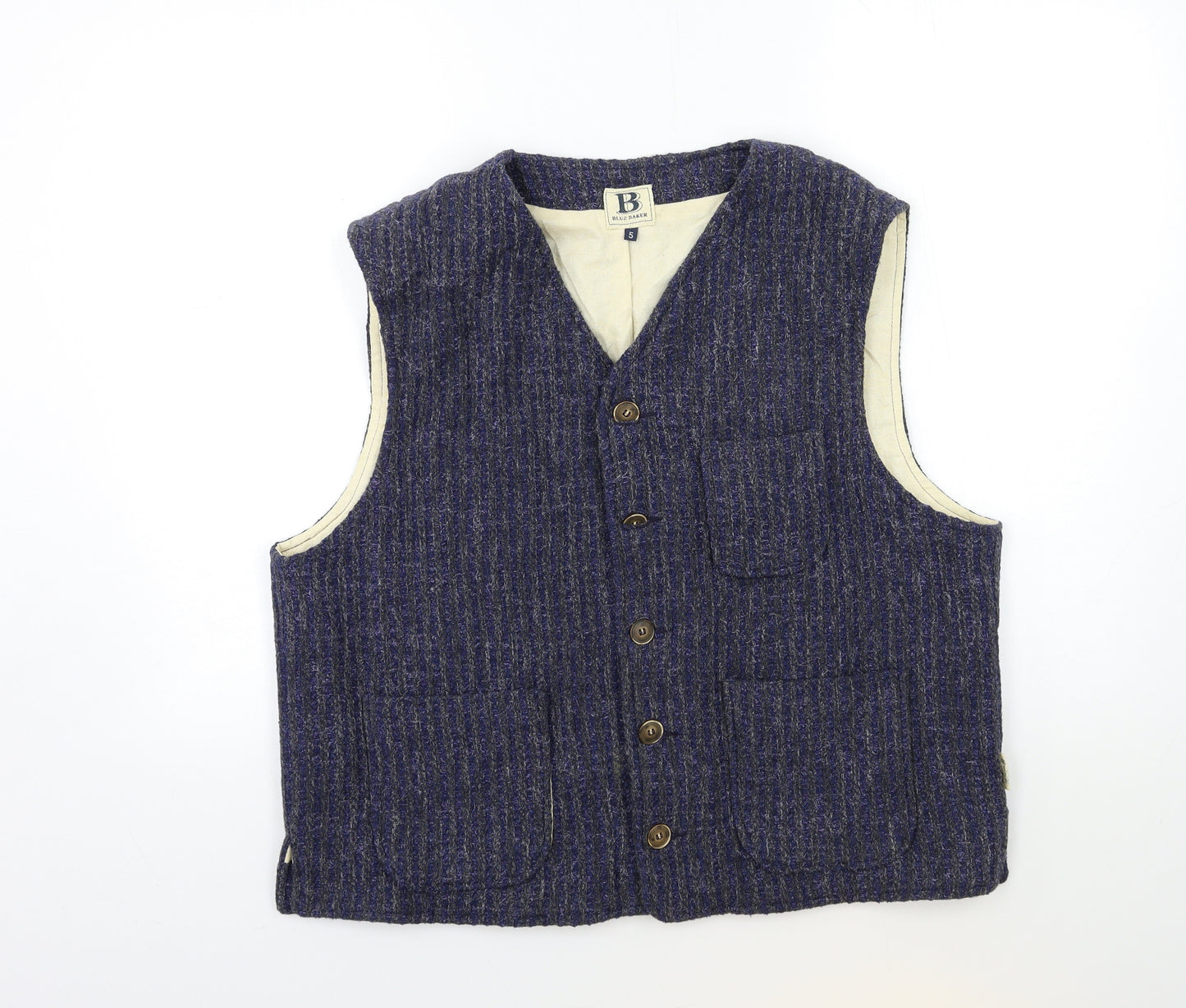 blue baker Womens Blue   Jacket Suit Waistcoat Size L