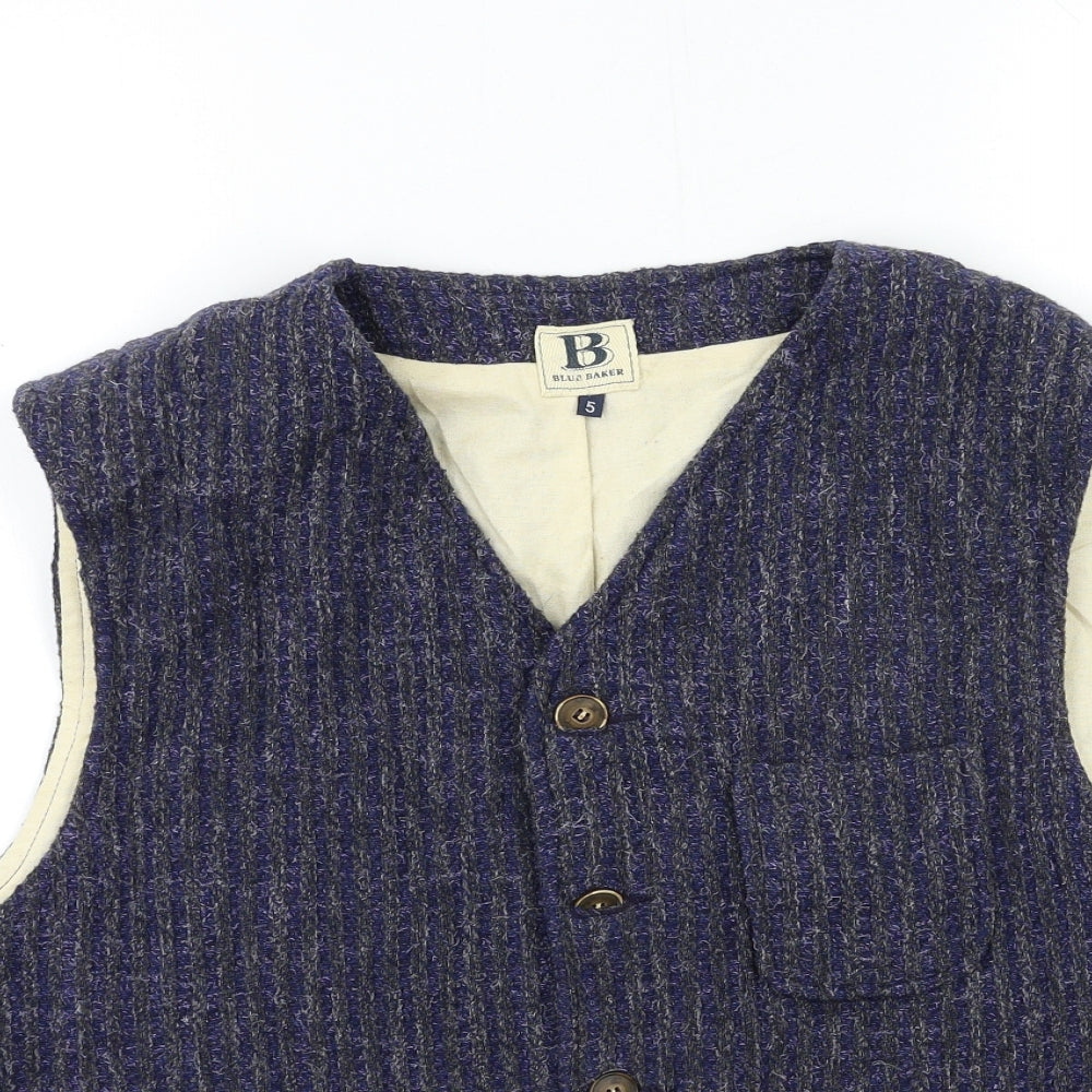 blue baker Womens Blue   Jacket Suit Waistcoat Size L
