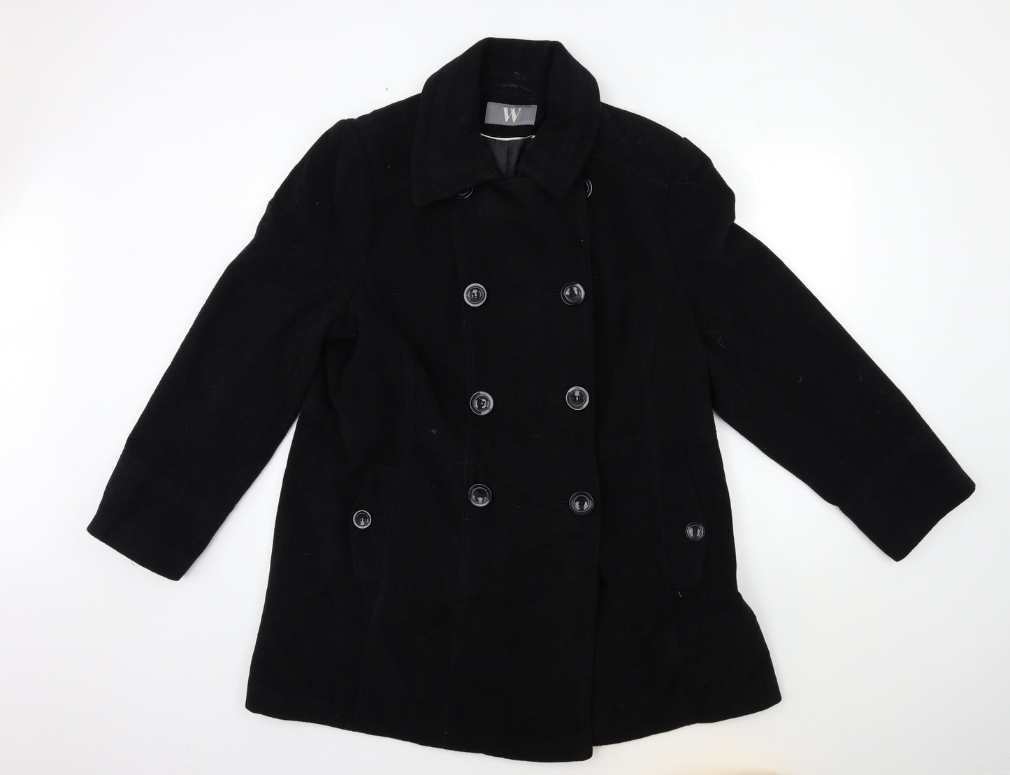 BHS Womens Black   Overcoat Coat Size 22