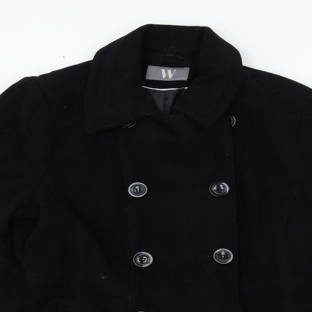 BHS Womens Black   Overcoat Coat Size 22