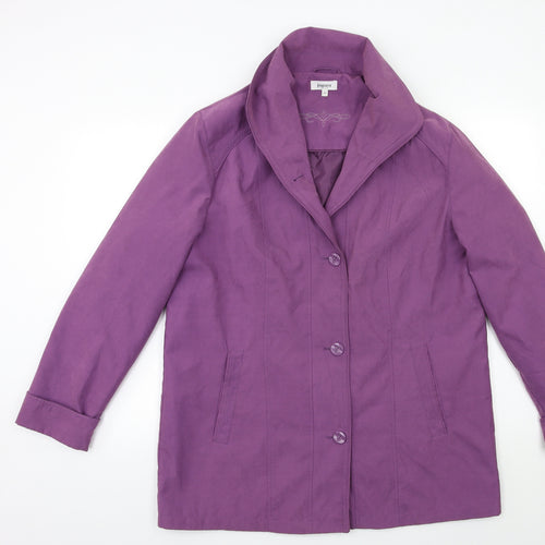 Papaya Womens Purple   Overcoat Coat Size 14