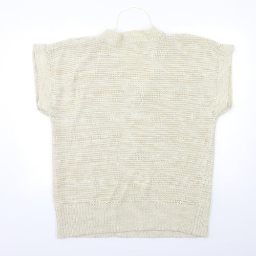 Evans Womens Beige  Knit Pullover Jumper Size 14