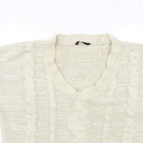 Evans Womens Beige  Knit Pullover Jumper Size 14