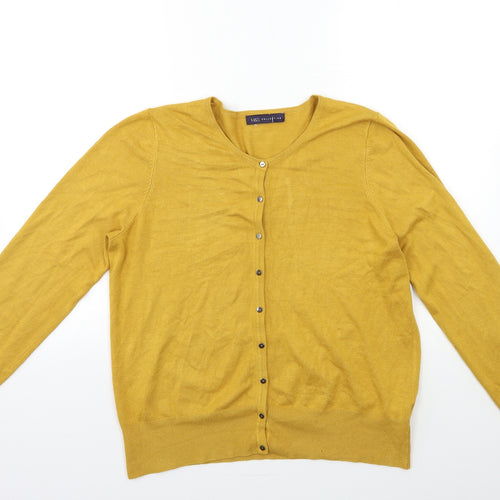 Marks and Spencer Womens Yellow  Knit Cardigan Jumper Size 16