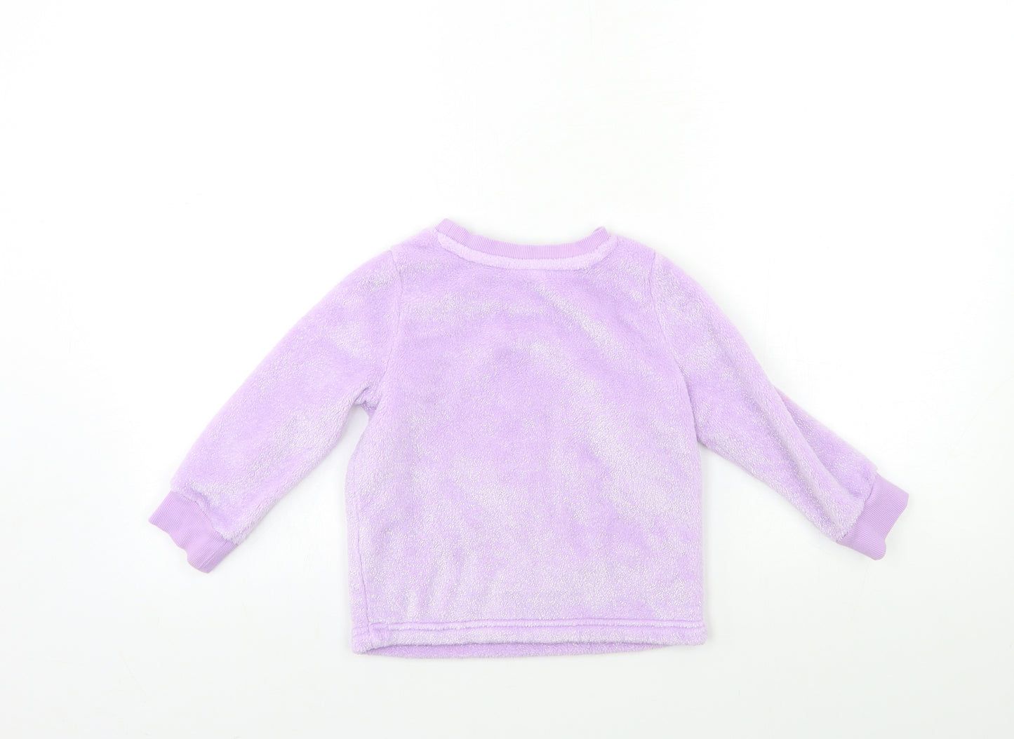 Disney Girls Purple  Fleece Top Pyjama Top Size 3 Years  - tangled