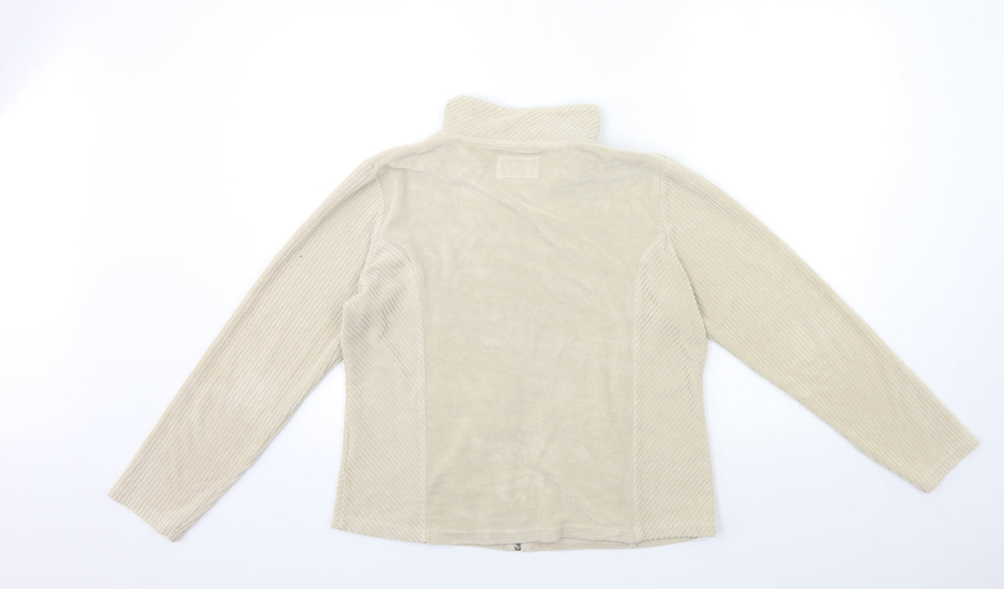 Per Una Womens Beige  Fleece Full Zip Sweatshirt Size L