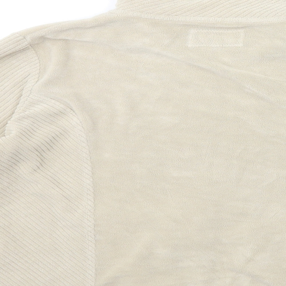 Per Una Womens Beige  Fleece Full Zip Sweatshirt Size L