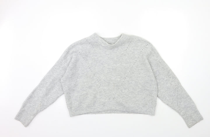 Topshop Womens Grey Knit Pullover Jumper Size S