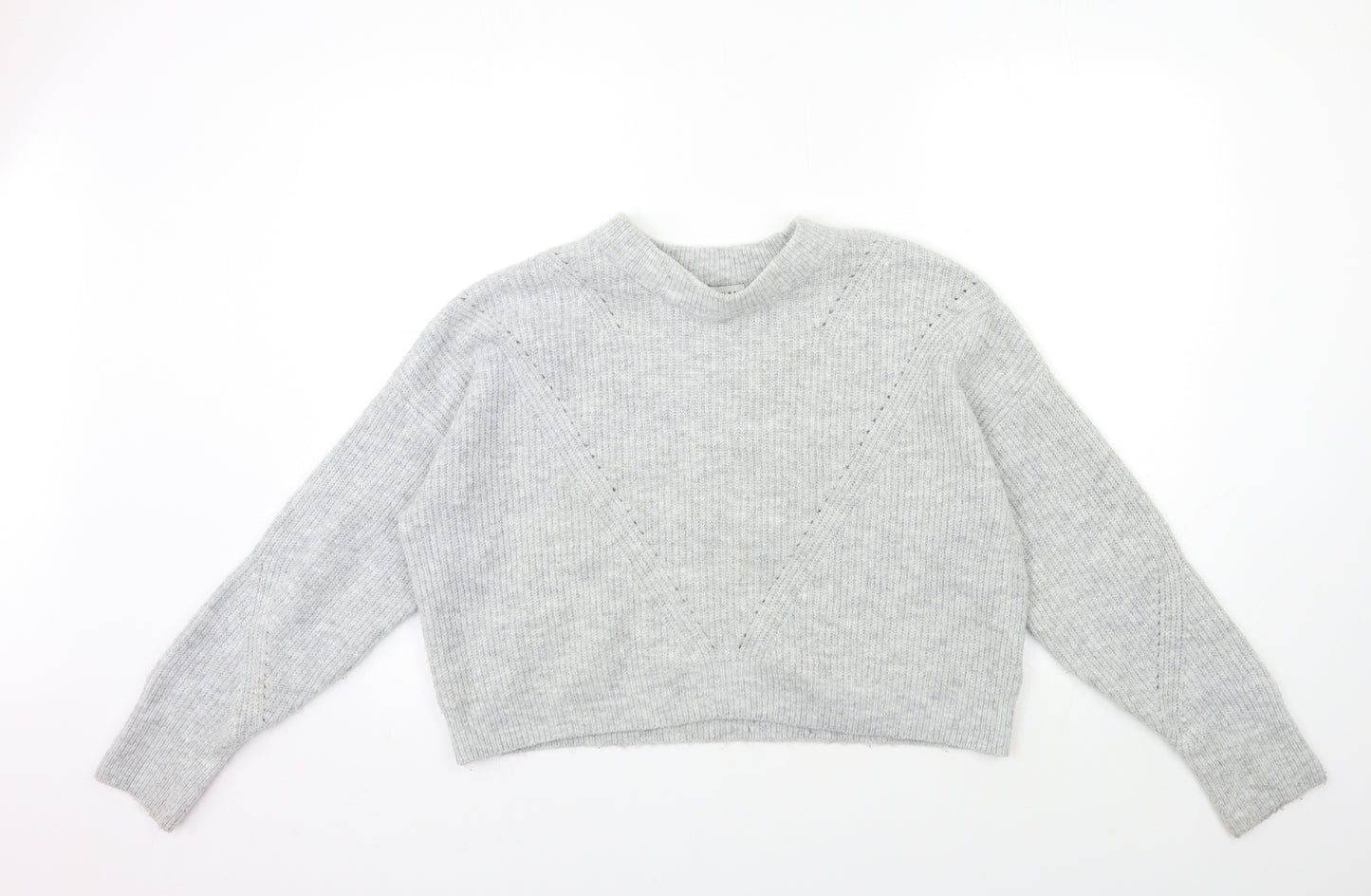 Topshop Womens Grey  Knit Pullover Jumper Size S
