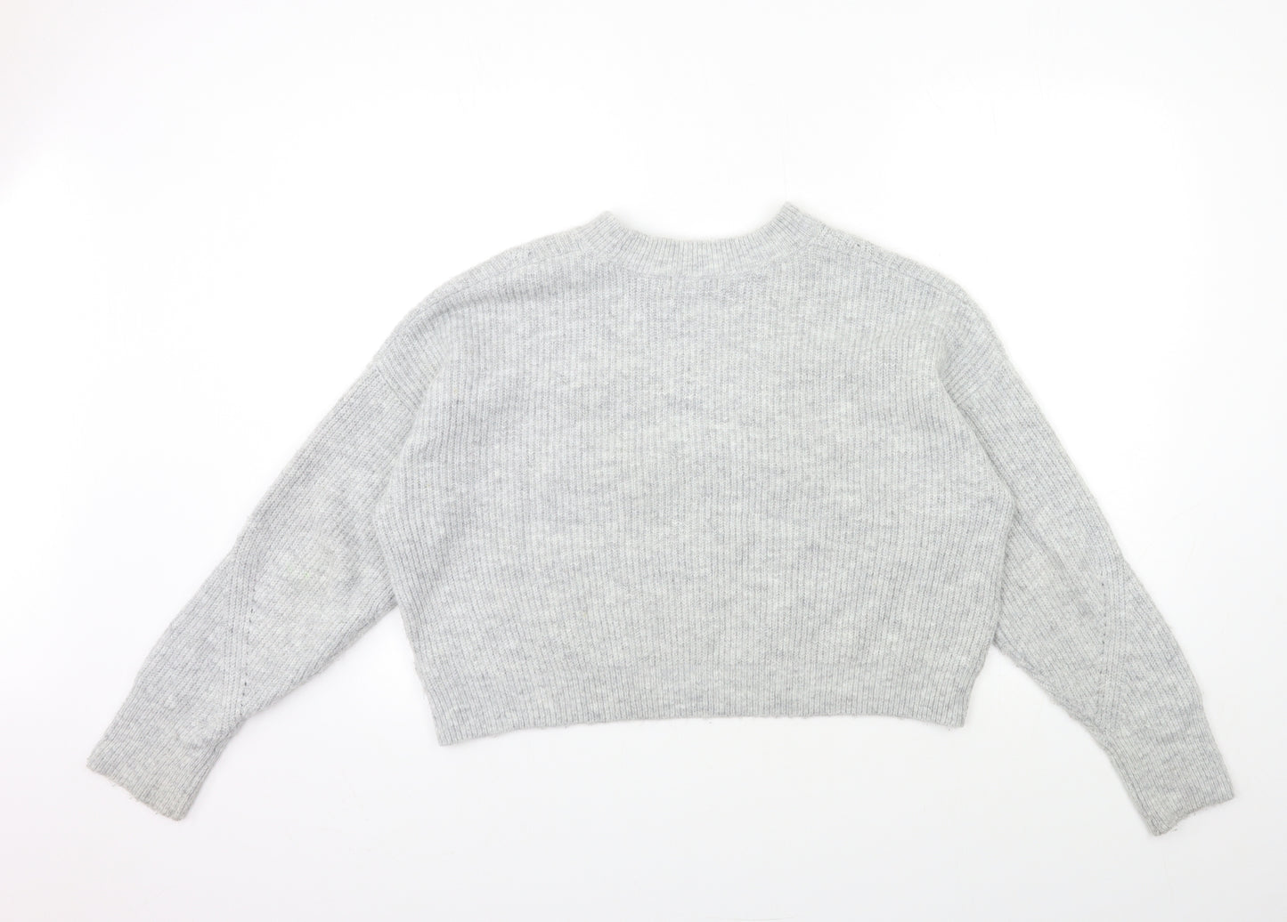 Topshop Womens Grey  Knit Pullover Jumper Size S