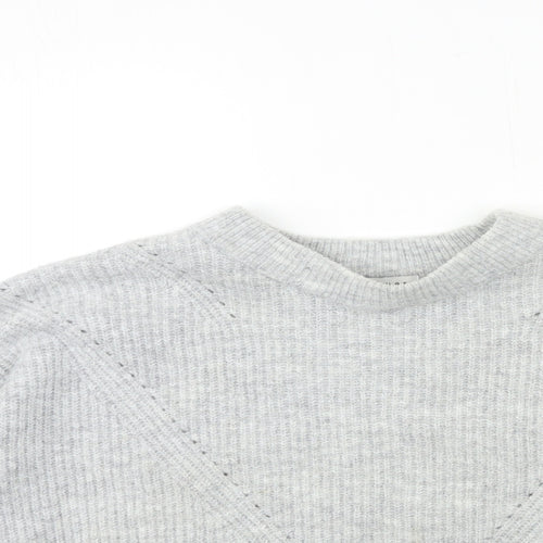 Topshop Womens Grey  Knit Pullover Jumper Size S