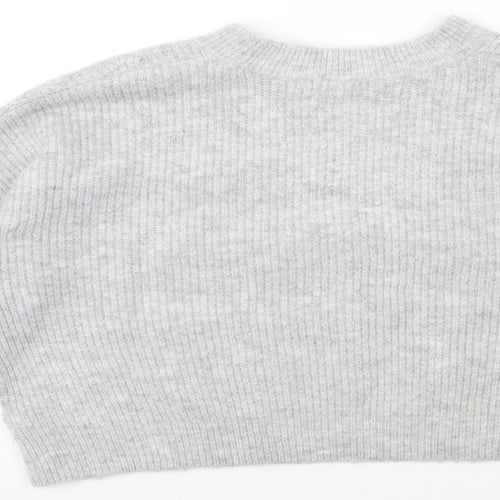 Topshop Womens Grey  Knit Pullover Jumper Size S