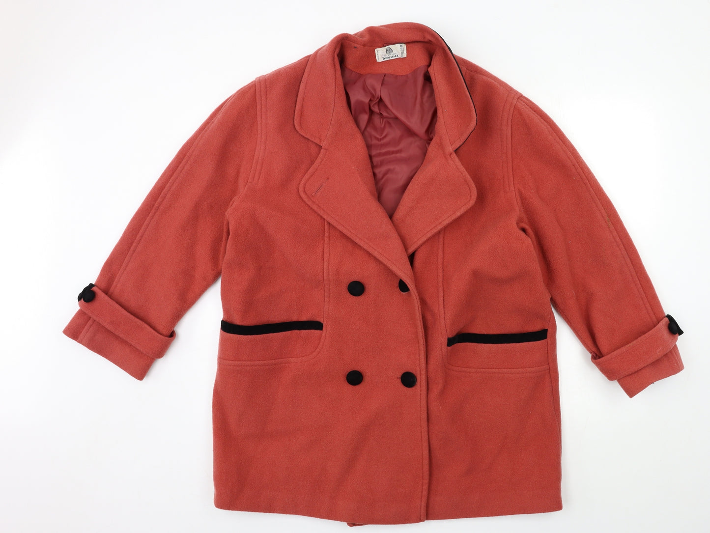 Preworn Womens Red   Overcoat Coat Size 20