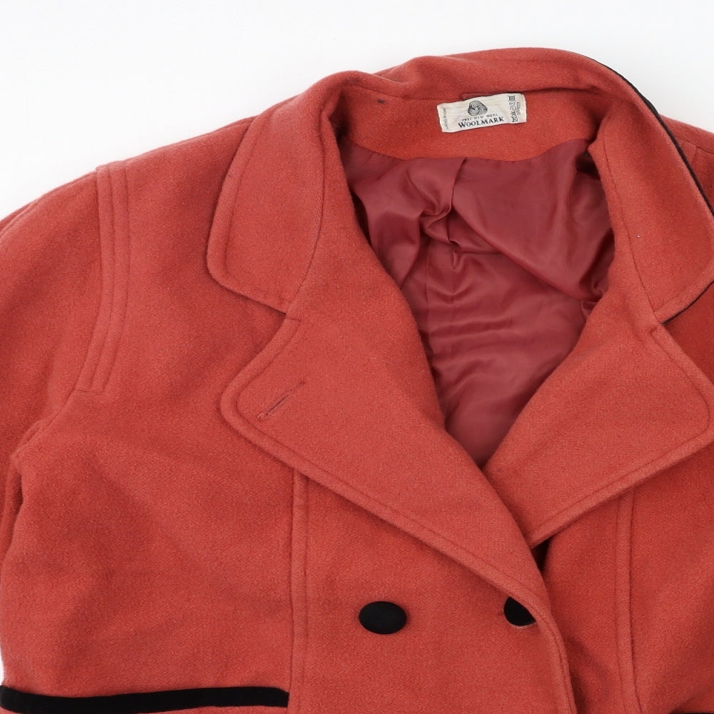 Preworn Womens Red   Overcoat Coat Size 20