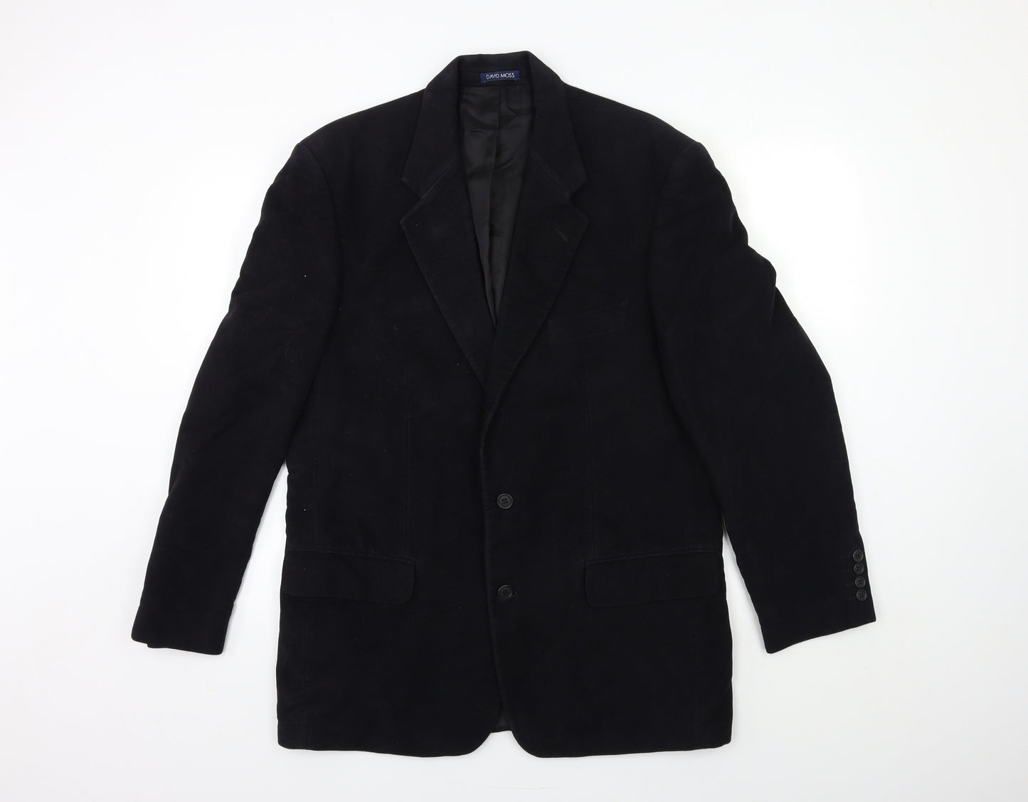 David Moss Mens Black   Jacket Suit Jacket Size 42