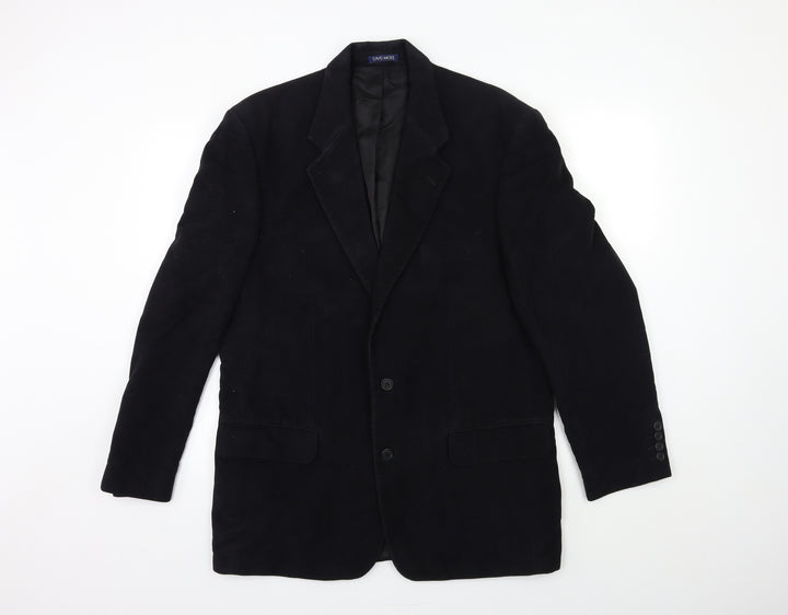 David Moss Mens Black   Jacket Suit Jacket Size 42