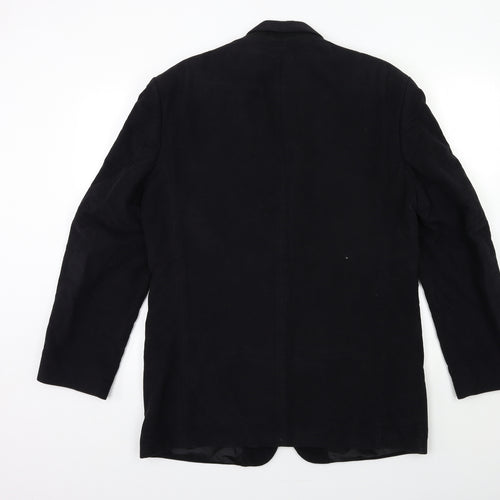 David Moss Mens Black   Jacket Suit Jacket Size 42