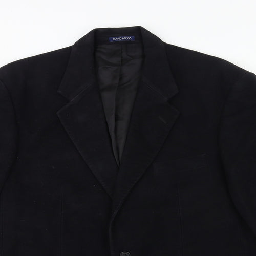 David Moss Mens Black   Jacket Suit Jacket Size 42