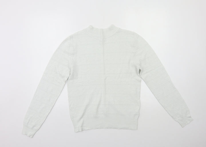 NXT Womens White  Knit Pullover Jumper Size 12