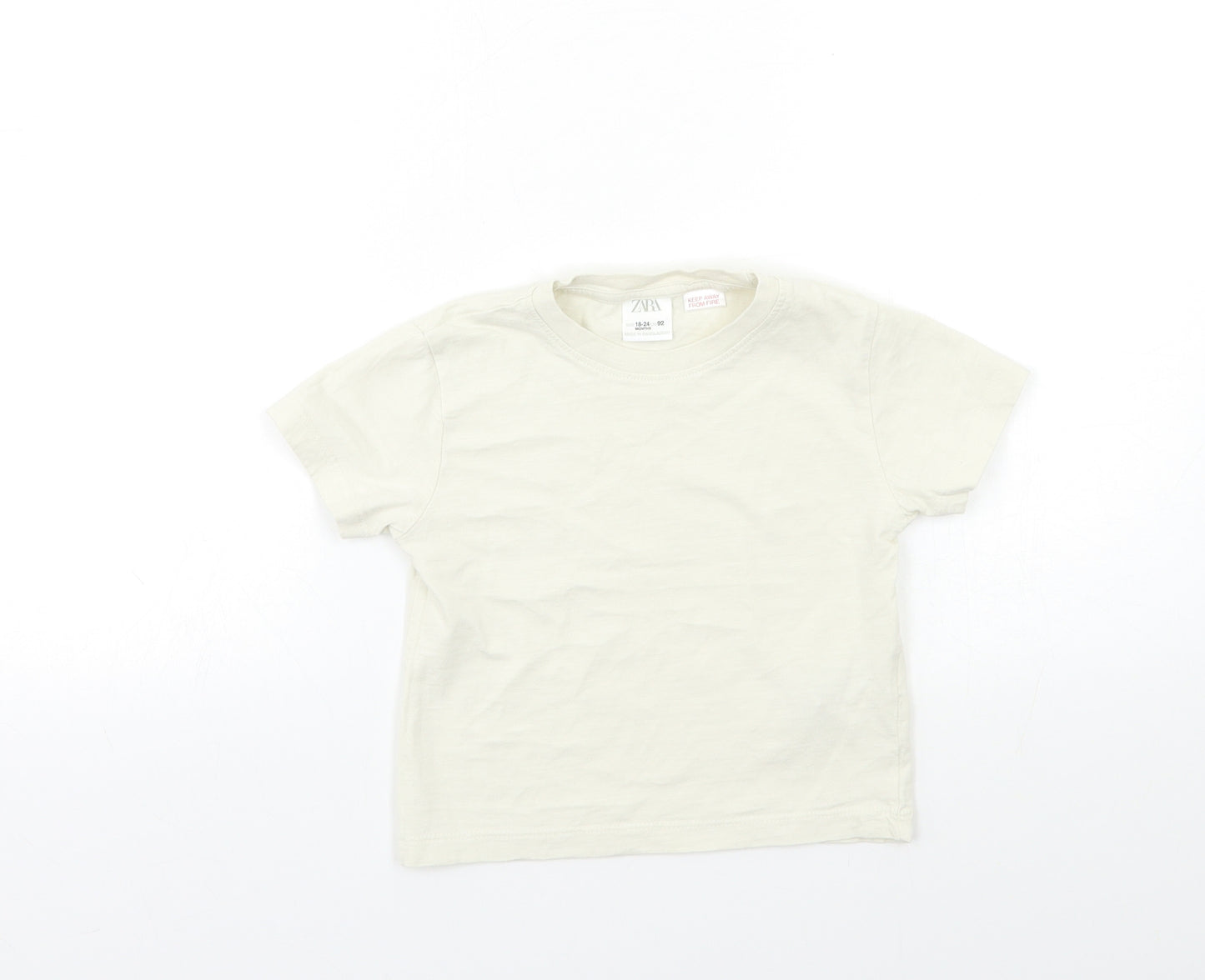 Zara Baby Beige   Basic T-Shirt Size 18-24 Months