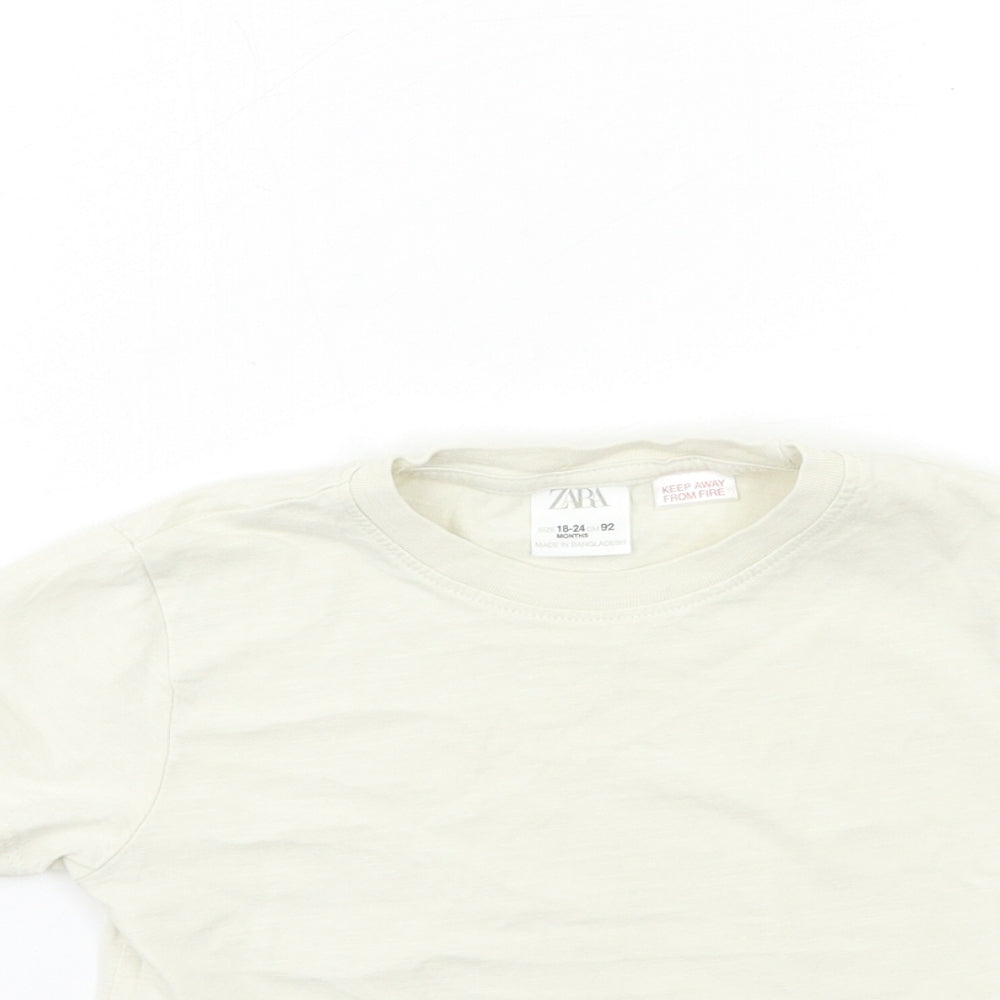 Zara Baby Beige   Basic T-Shirt Size 18-24 Months