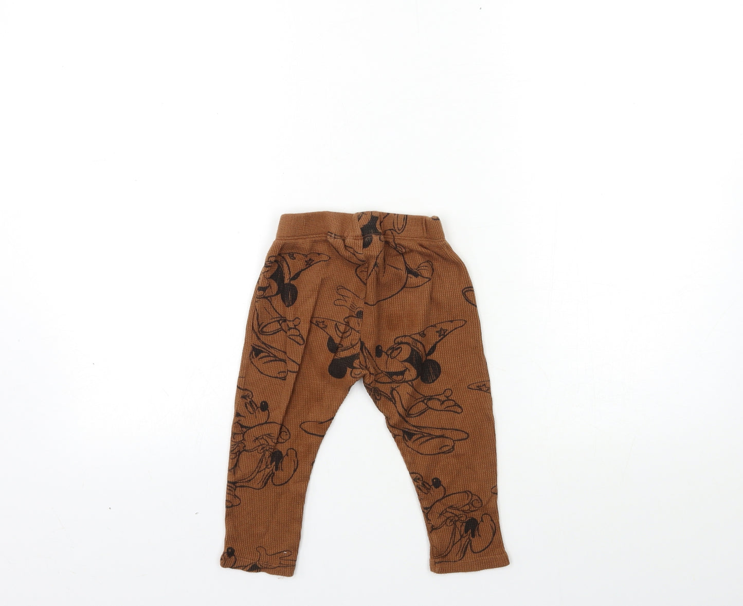 Zara Baby Brown Geometric  Jogger Leggings Size 18 Months  - Mickey mouse
