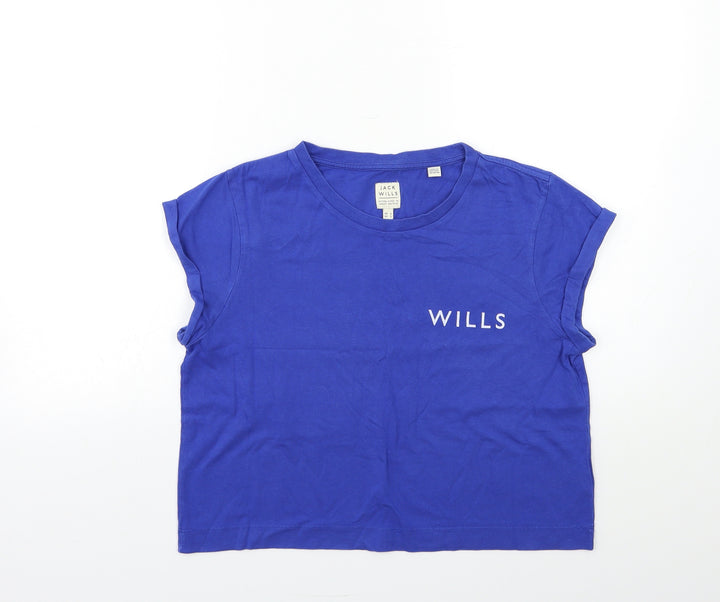 Jack Wills Womens Blue Basic T-Shirt Size 6
