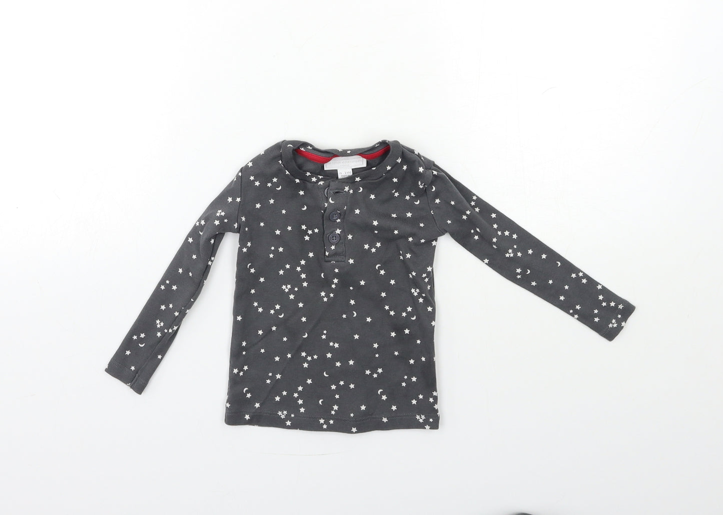 the white company Baby Grey Geometric  Basic T-Shirt Size 18-24 Months