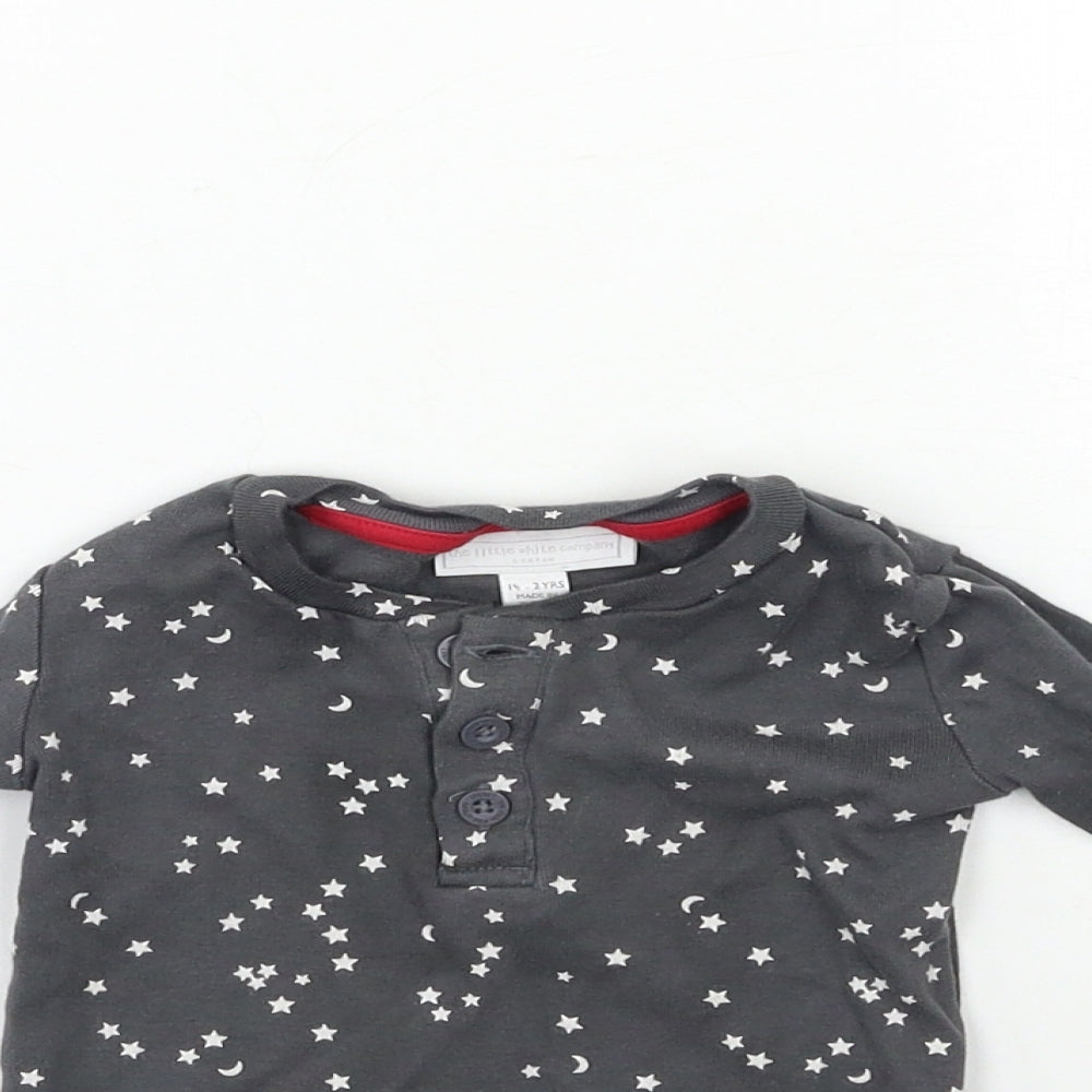 the white company Baby Grey Geometric  Basic T-Shirt Size 18-24 Months