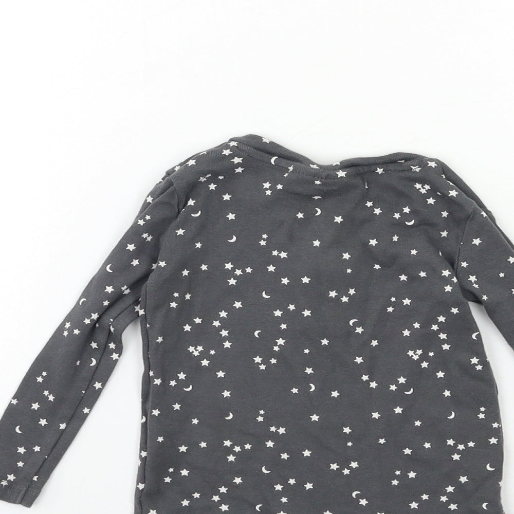 the white company Baby Grey Geometric  Basic T-Shirt Size 18-24 Months