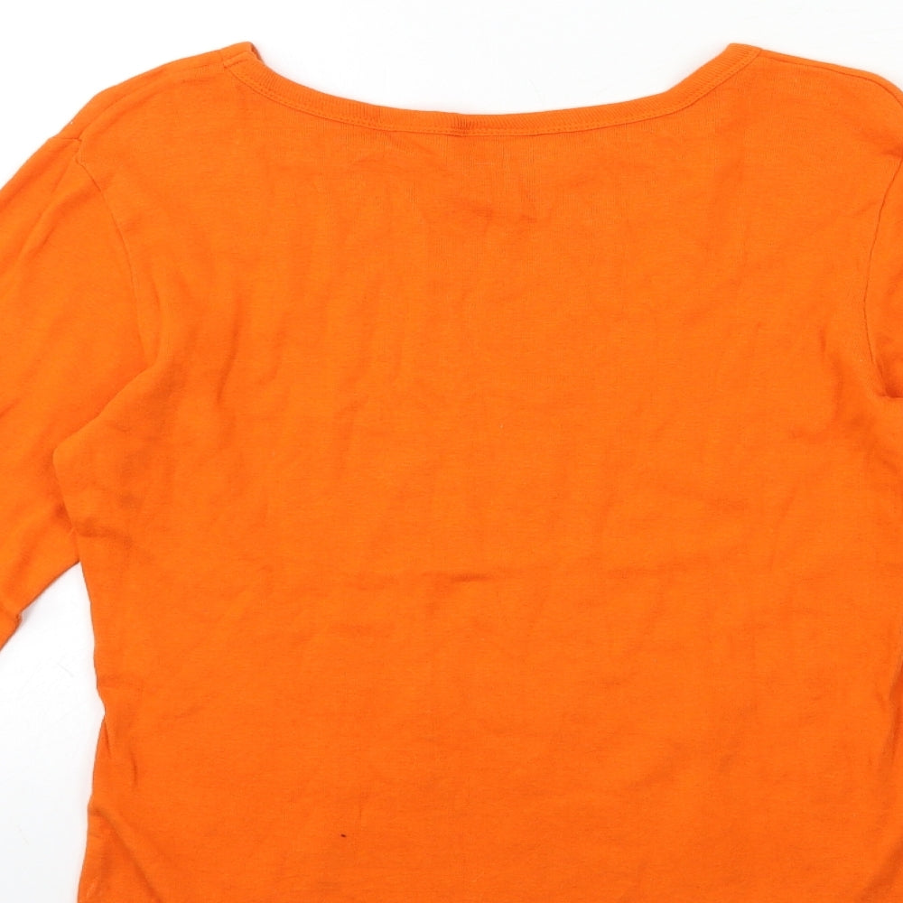 Preworn Womens Orange   Basic T-Shirt Size S