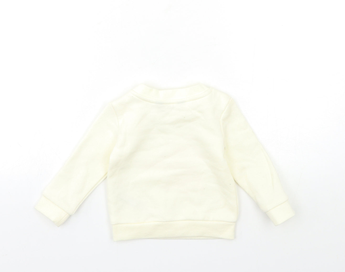 Primark Baby White   Pullover Jumper Size 6-9 Months  - BE NICE BE KIND